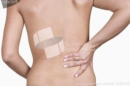 Image of Woman massaging lower pain back