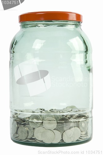Image of glass jar filled with coins