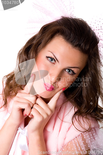 Image of grimacing funny girl