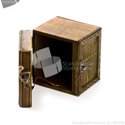 Image of old vintage wooden casket