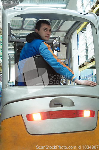 Image of forklift worker at warehouse