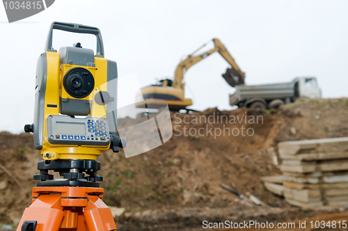 Image of Surveyor equipment theodolite