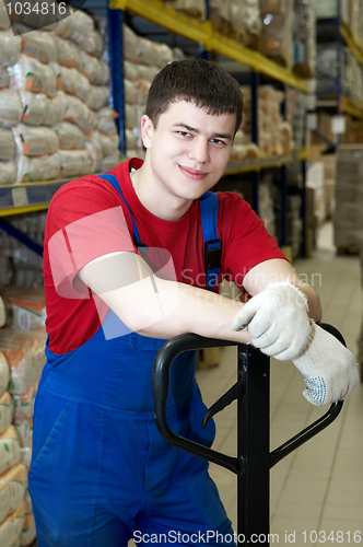 Image of smiley worker at warehouse