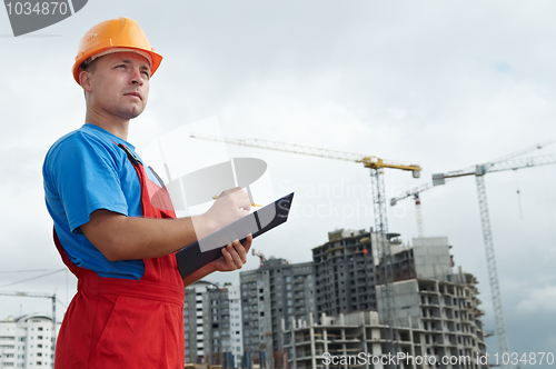 Image of Builder inspector at construction area