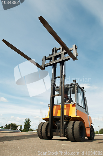 Image of forklift loader for warehouse works