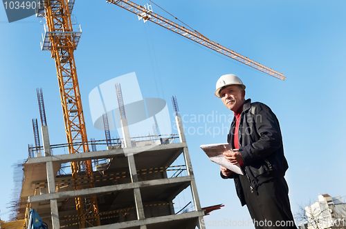 Image of builder at construction site