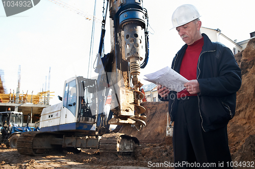 Image of engineer at construction site