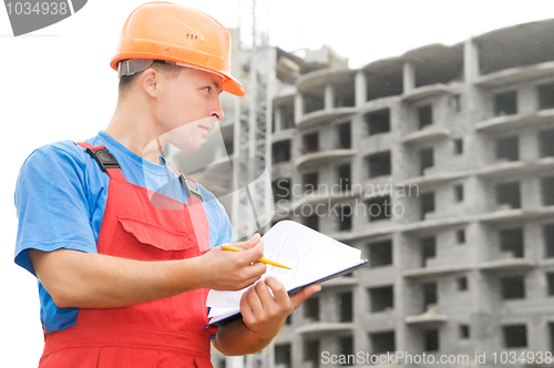 Image of Builder inspector at construction area