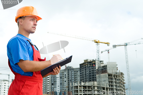 Image of Builder inspector at construction area