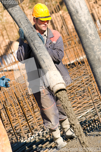 Image of worker on concrete works