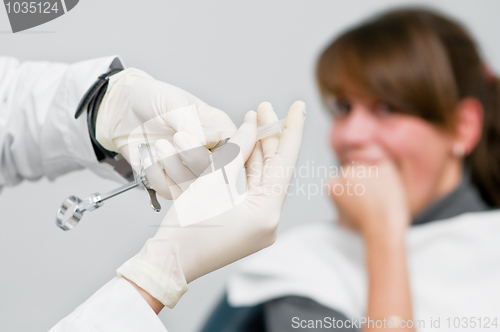 Image of anaesthesia process at dentistry clinic