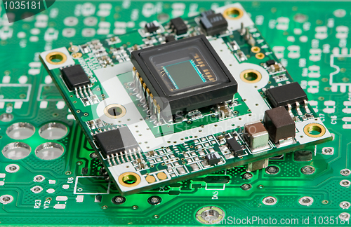 Image of microchip board with sensor