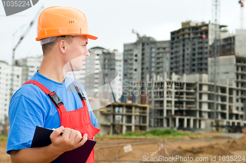 Image of Builder inspector at construction area