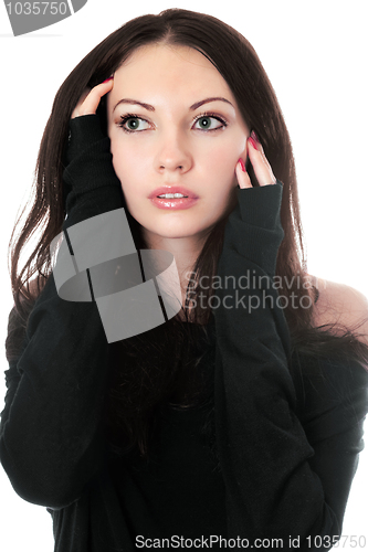 Image of Young woman in black.