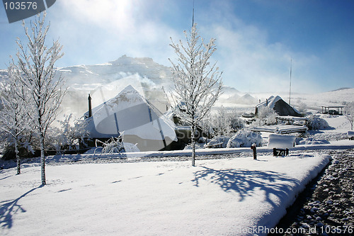 Image of Snow covered Lodges