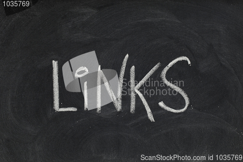 Image of links headline on blackboard