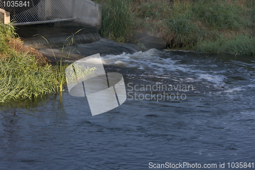 Image of outflow of rocessed and cleaned sewage