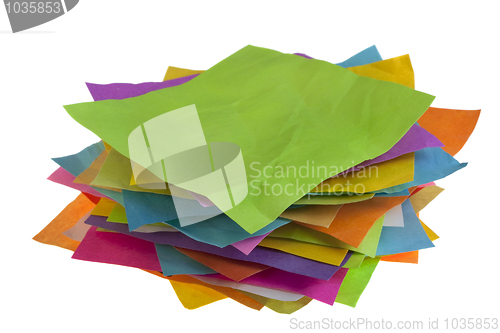 Image of stack of colorful paper notes