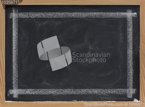 Image of blank blackboard with eraser smudges