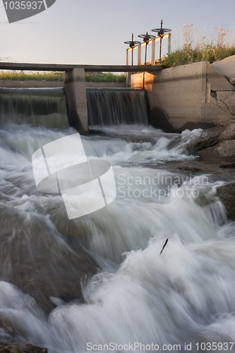 Image of water cascade from irrigation ditch