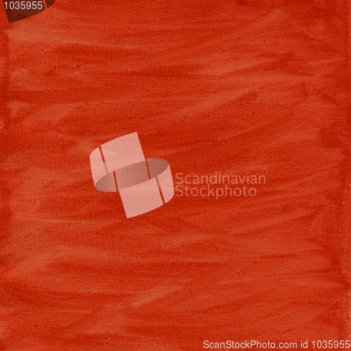 Image of red and orange watercolor abstract with canvas texture