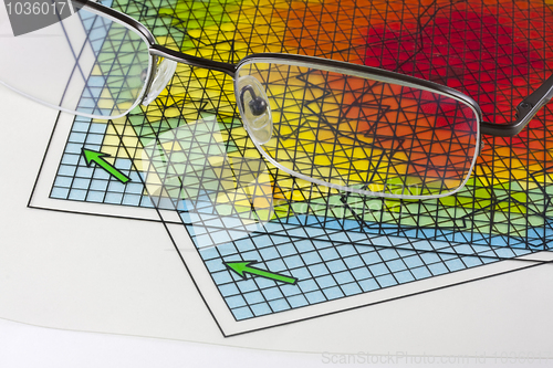 Image of computer simulation results abstract