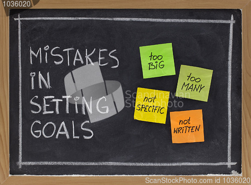 Image of mistakes in setting goals