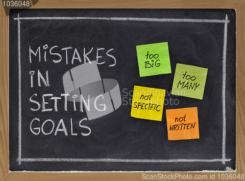 Image of mistakes in setting goals