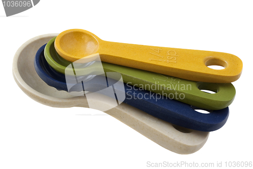 Image of set of kitchen measuring spoons