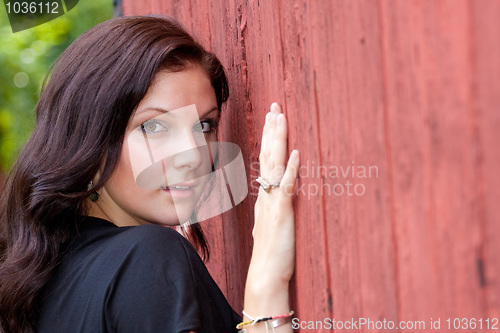 Image of Pretty Girl Leaning