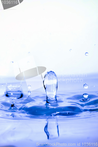 Image of Blue Water Droplets