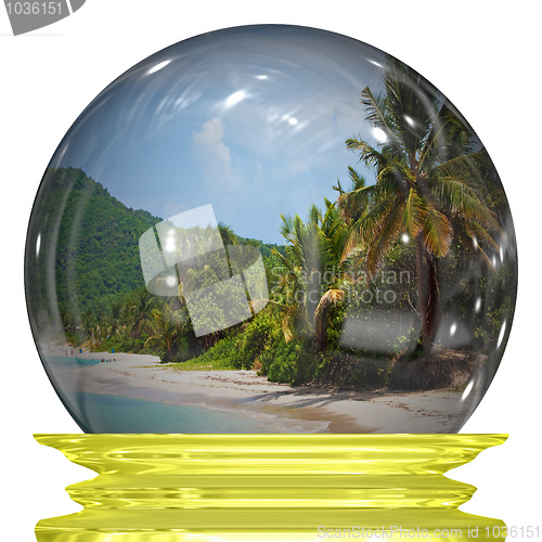 Image of Tropical Beach Snow Globe