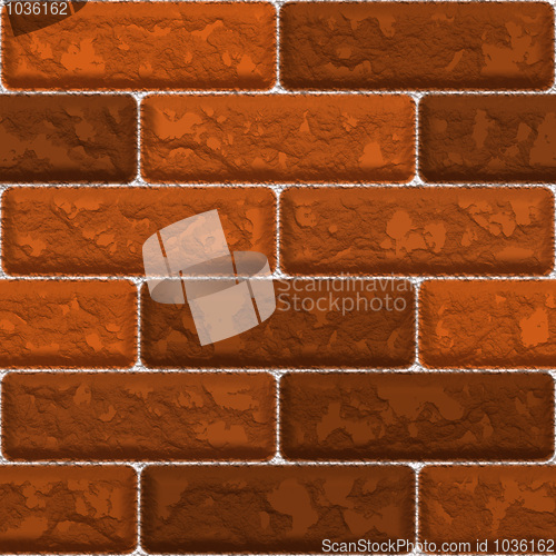 Image of Red Brick Wall Texture