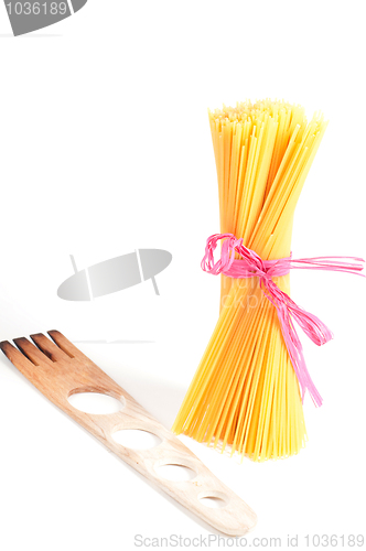 Image of Italian pasta with spaghetti measure template