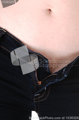 Image of Girl showing belly.