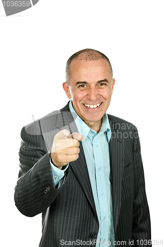 Image of Man pointing and laughing