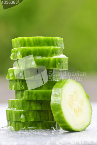 Image of Sliced cucumber