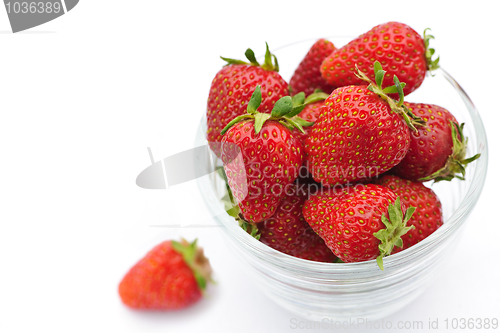 Image of Bowl of strawberries