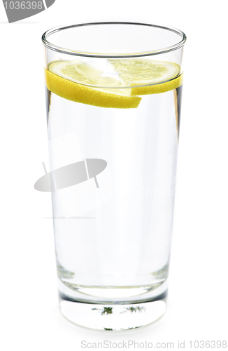 Image of Glass of water with lemon