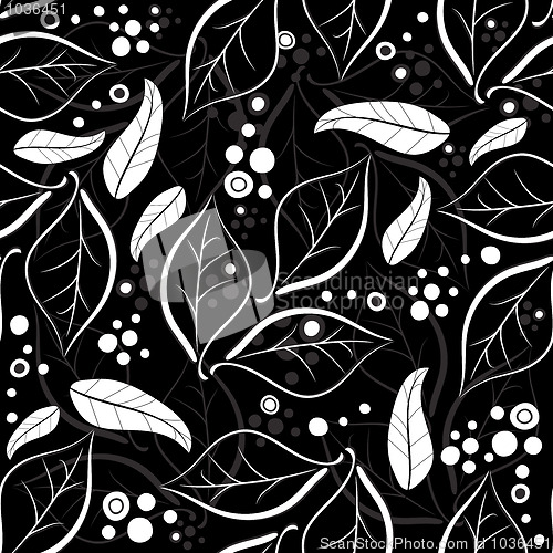 Image of Black floral pattern