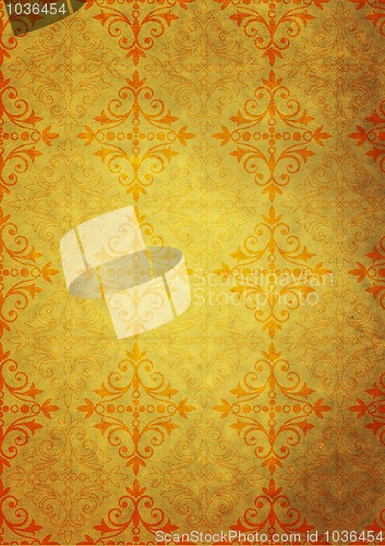 Image of Yellow old paper with pattern