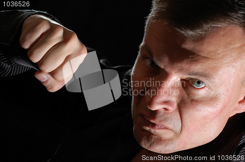 Image of aggressive man