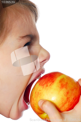 Image of wide apples bite