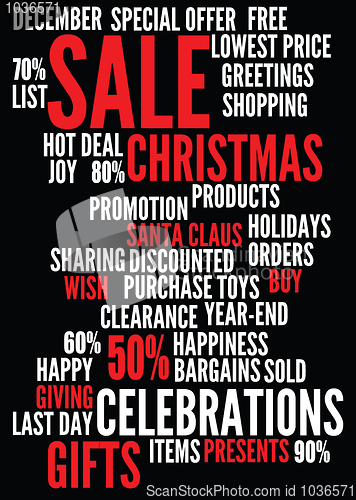 Image of christmas sale background