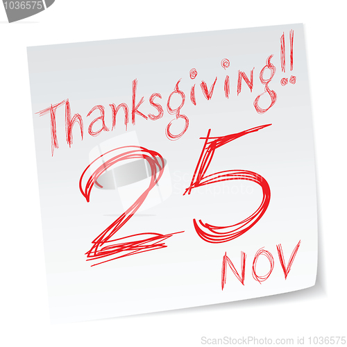 Image of thanksgiving calendar, United States