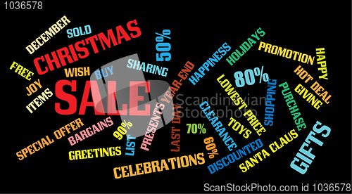 Image of christmas sale background