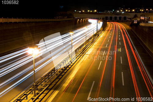 Image of highway night