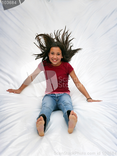 Image of Happy girl jumping