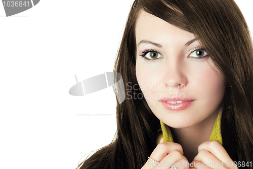 Image of Pretty young attractive brunette