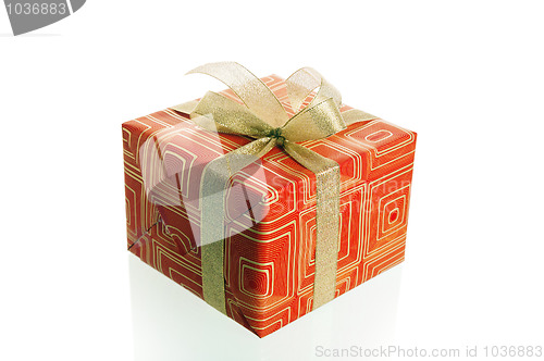 Image of Multi-coloured boxes with gifts, it is isolated on white